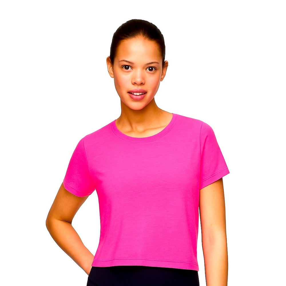 Women's GapFit Pink Crop Shirt